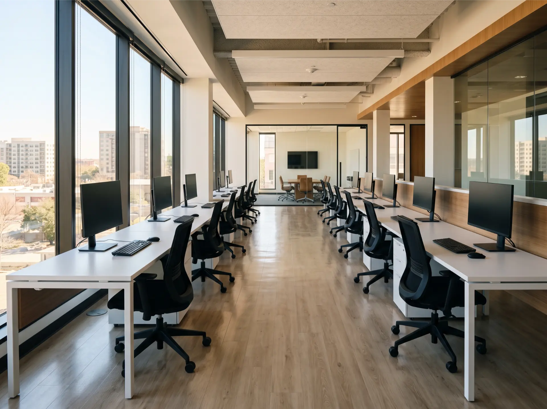 Modern office interior, clean and professional